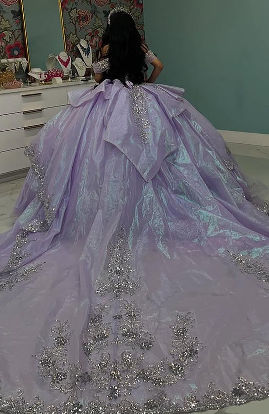 Ball Gown Sweet 16 Quinceanera Dresses Princess Tulle Appliques Party Dresses HE439