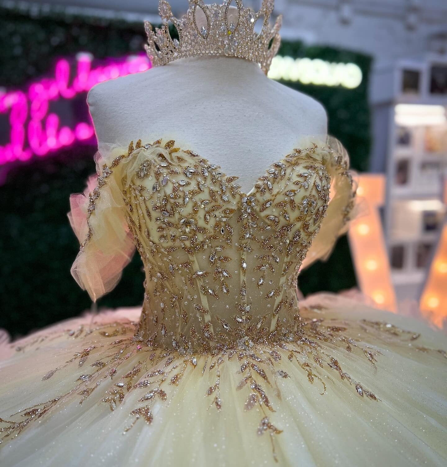 HE224-Vestido de quinceañera con hombros descubiertos, tul, cuentas, princesa, para fiesta de cumpleaños de 16 años