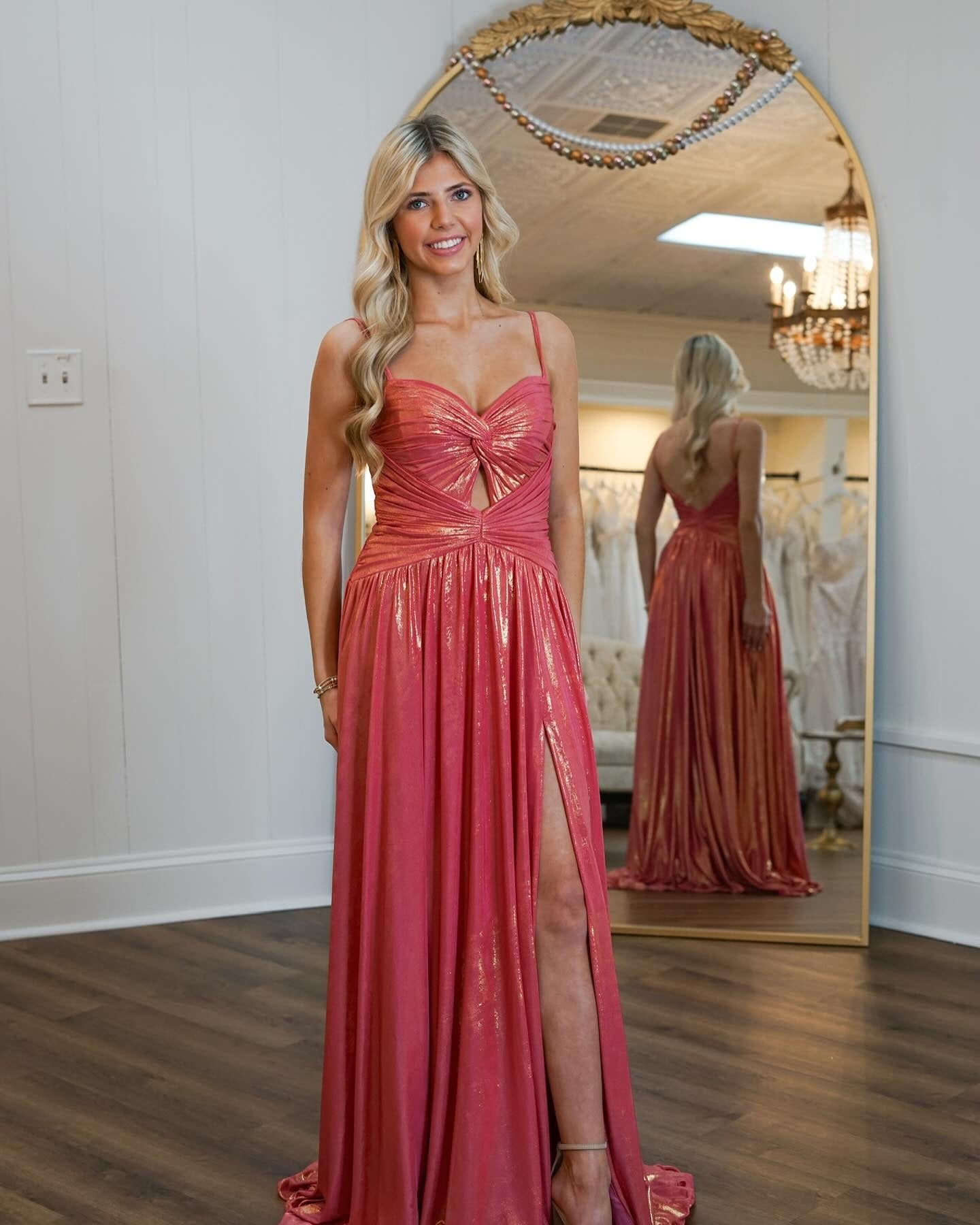 A Line Metallic Satin Prom Dresses Long Plus Size Sweetheart Evening Dresses HE004