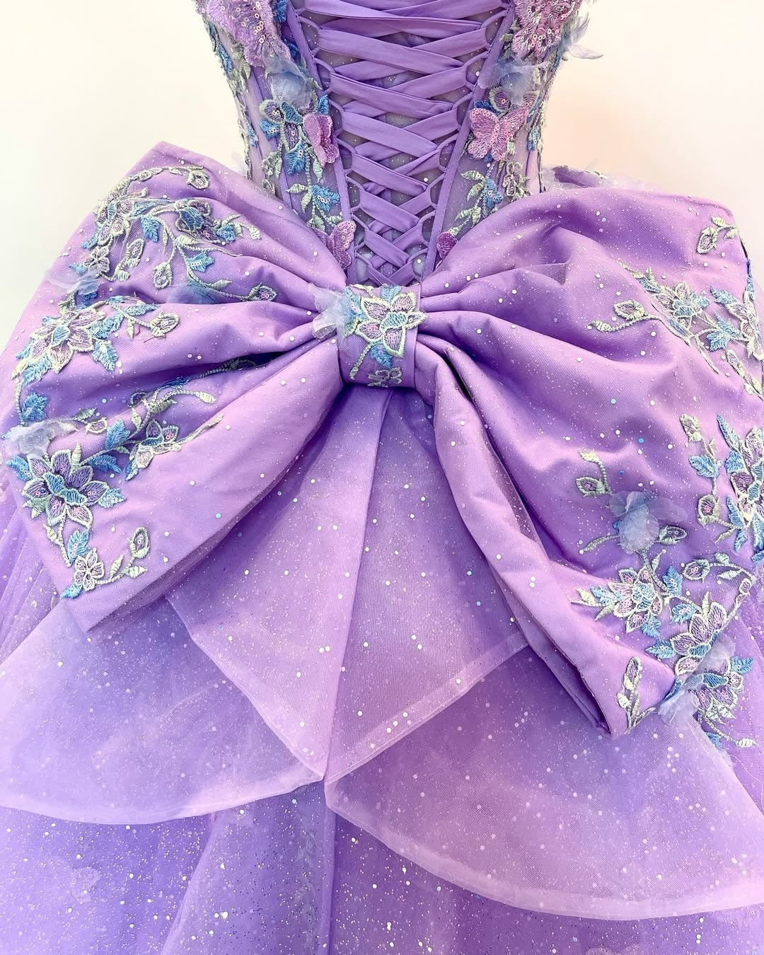 Lilac Sweetheart Tulle Appliques Quinceanera Dresses Princess Birthday Party Dresses HE311
