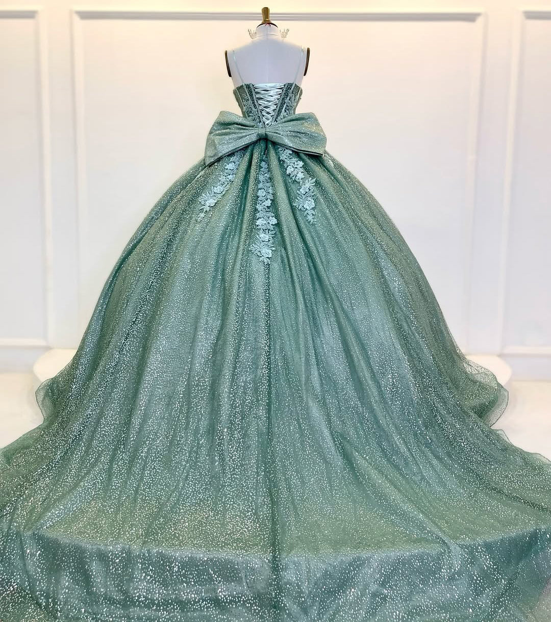 HE308-Vestido de quinceañera de princesa con tul brillante, vestido de baile con apliques de encaje, vestido de fiesta de cumpleaños para fiesta de dulces 16