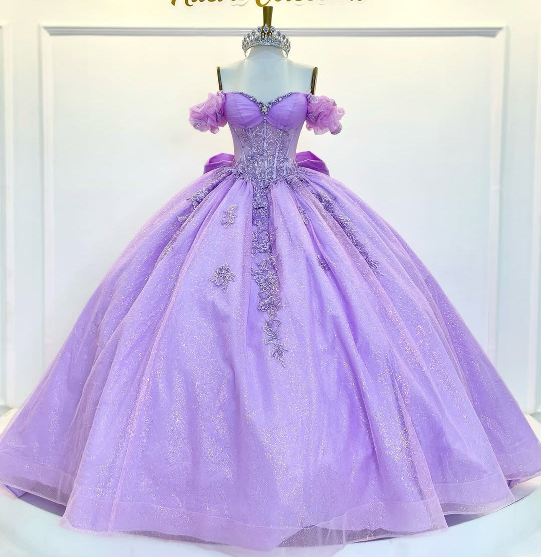 Princess Quinceanera Dresses for Sweet 16 Tulle Lace Beaded Party Dresses HE239