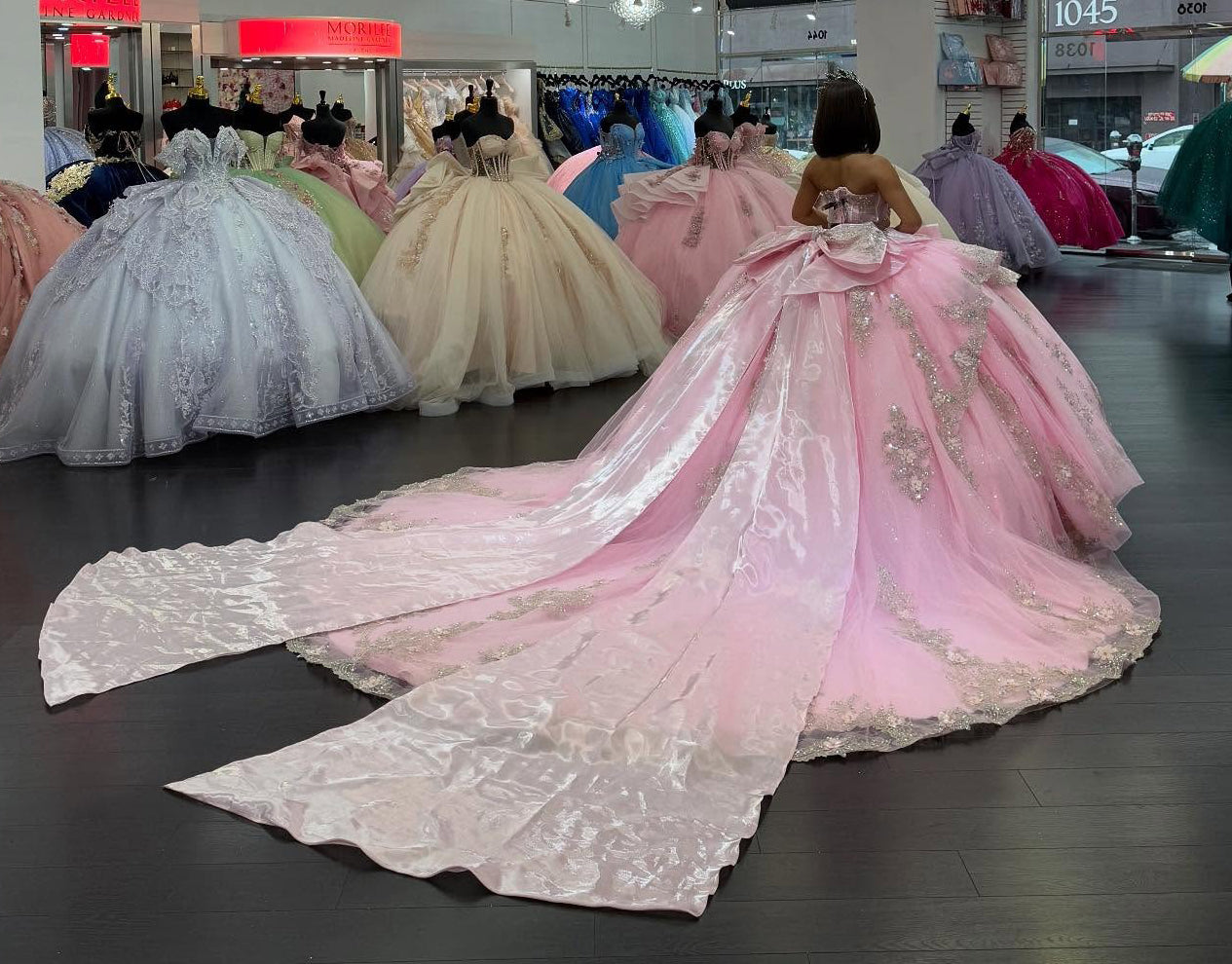 Vestidos de quinceañera con hombros descubiertos, tul princesa, apliques, vestidos de quinceañera HE530