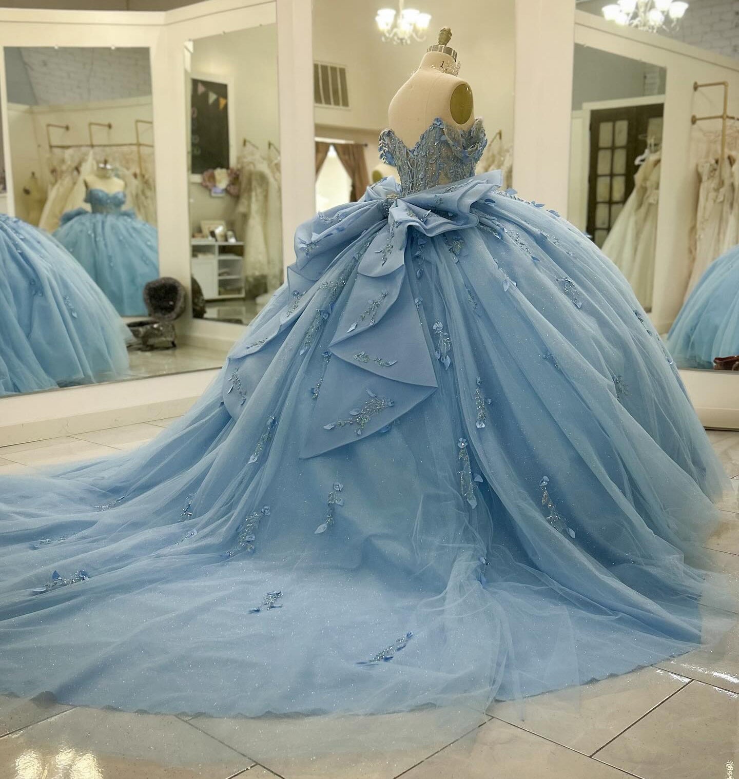 Princess Ball Gown Quinceanera Dresses for Sweet 16 Tulle Lace Beaded Party Gowns HE216