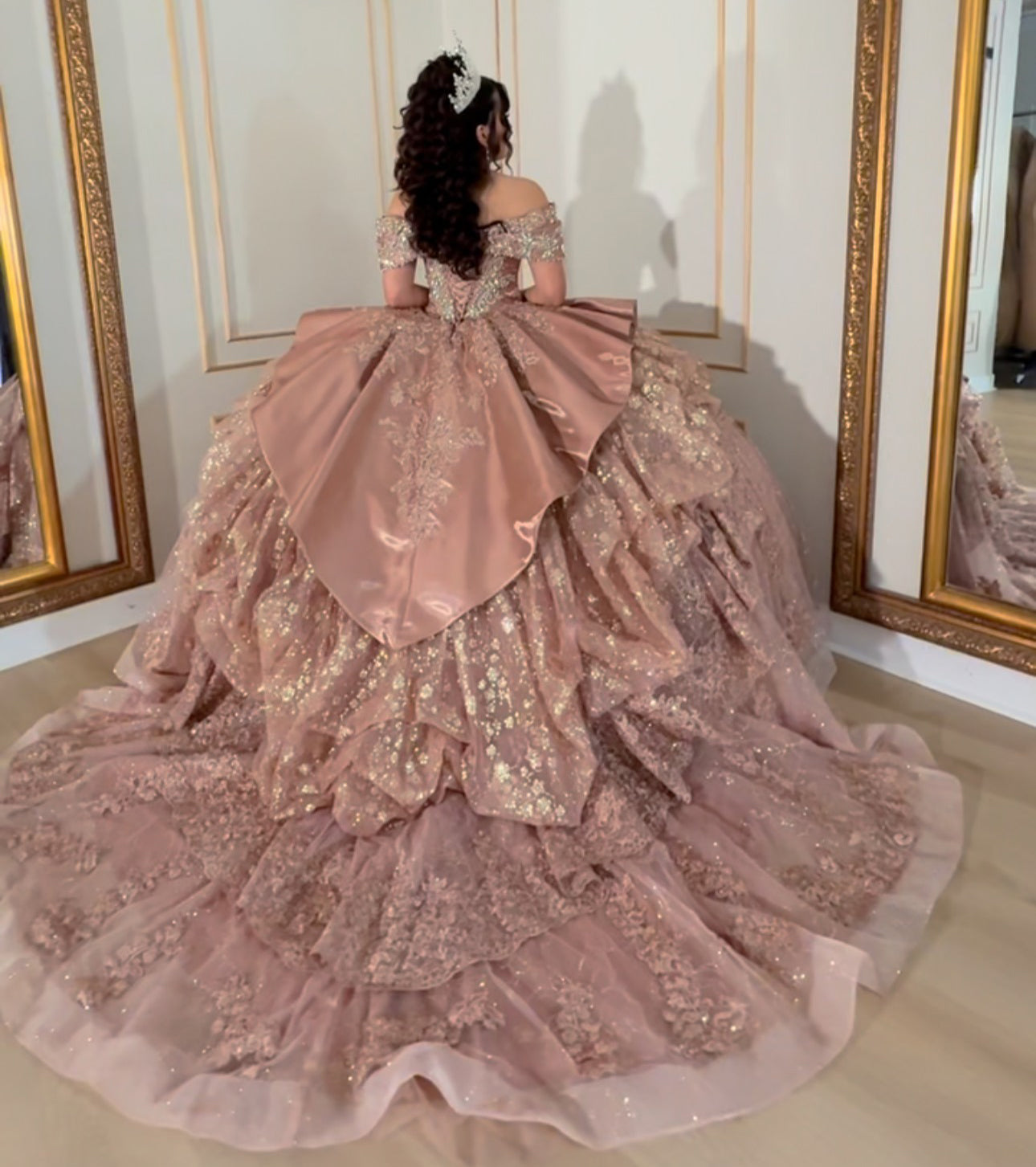 HE075 - Vestidos de quinceañera con apliques de tul y cuentas en los hombros descubiertos para galas de 16 años, fiestas de graduación y cumpleaños