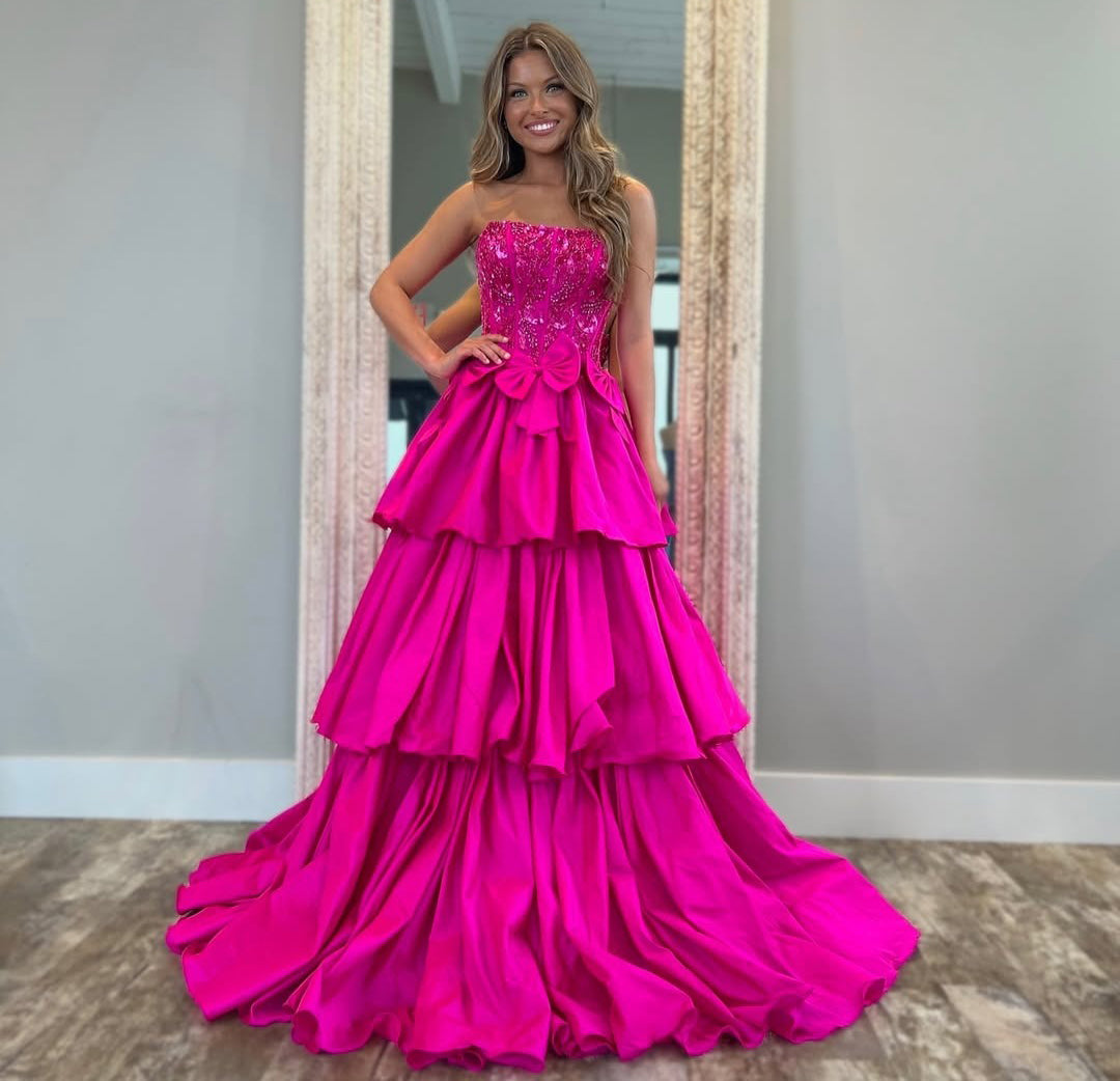 HE125-Vestido de fiesta de satén de corte A, largo, con escote en forma de corazón y apliques de encaje, para mujer, para banquetes y fiestas
