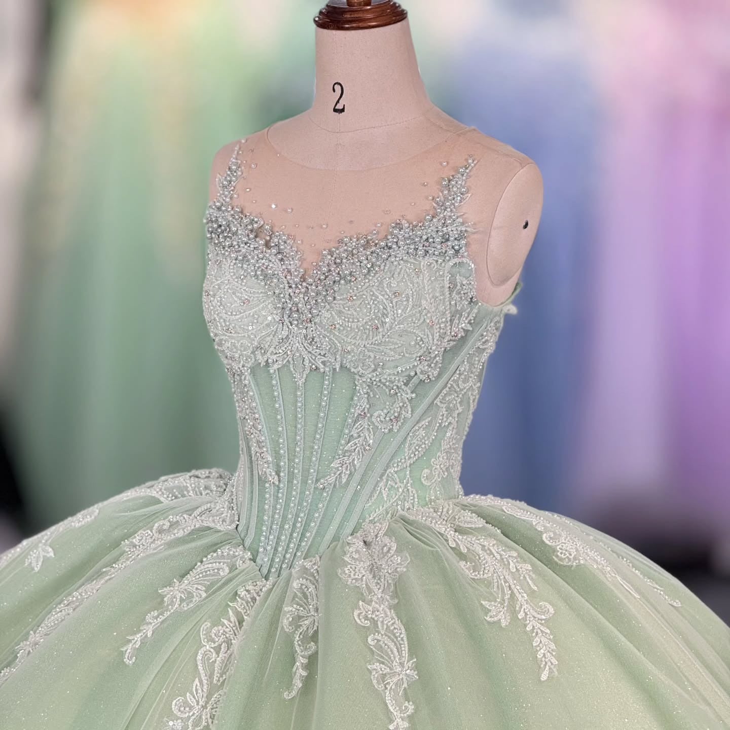 HE283 - Hermosos vestidos de quinceañera con apliques de tul y encaje, sin mangas, para fiesta de cumpleaños