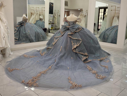 Tulle Lace Beaded Quinceanera Dresses Ball Gown Sweet 16 Birthday Dresses HE274