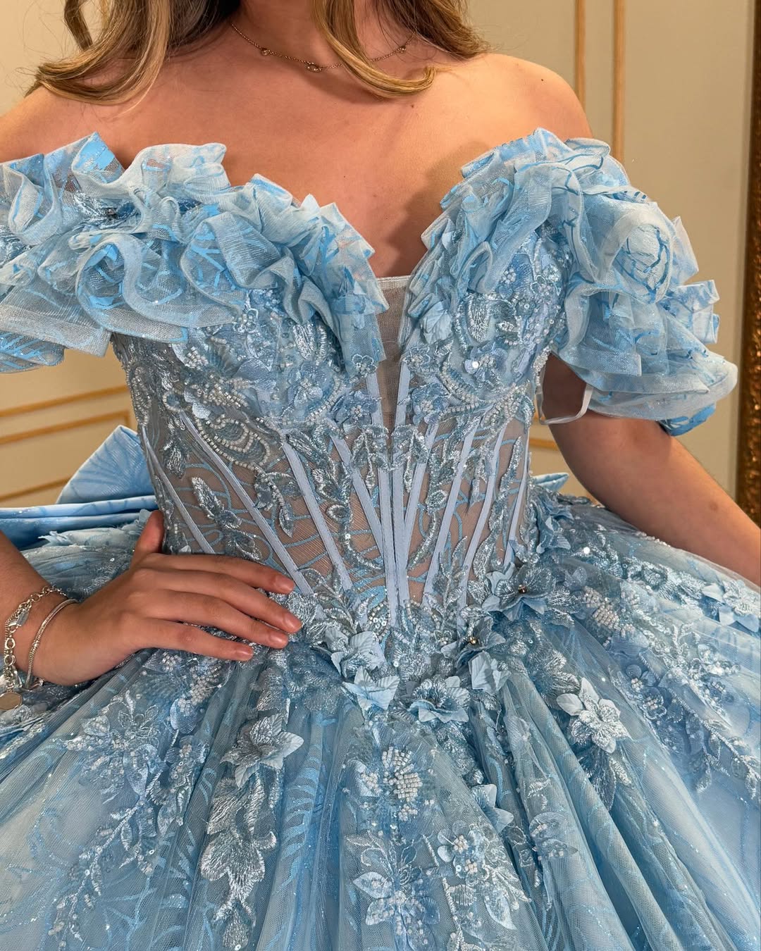 Tulle Lace Quinceanera Dresses Ball Gown Princess Sweet 16 Party Gowns HE335