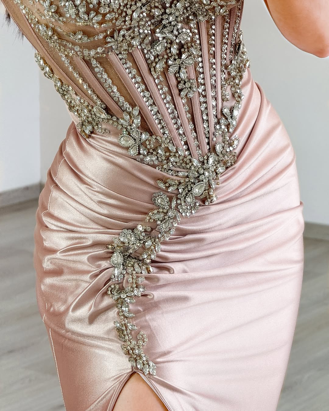 HE360-Women's Mermaid Satin Beaded Prom Dresses Sweetheart Spaghetti Straps Evening Gowns Plus Size Party Dresses Long