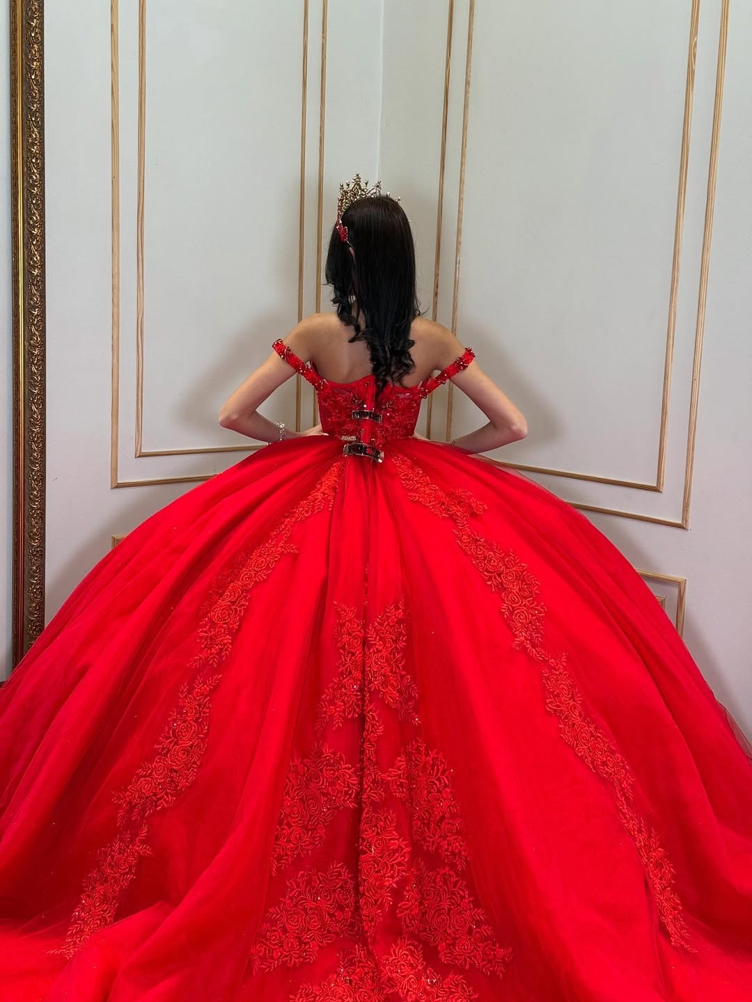 Vestidos de quinceañera con hombros descubiertos, tul princesa, apliques, vestidos de quinceañera HE530