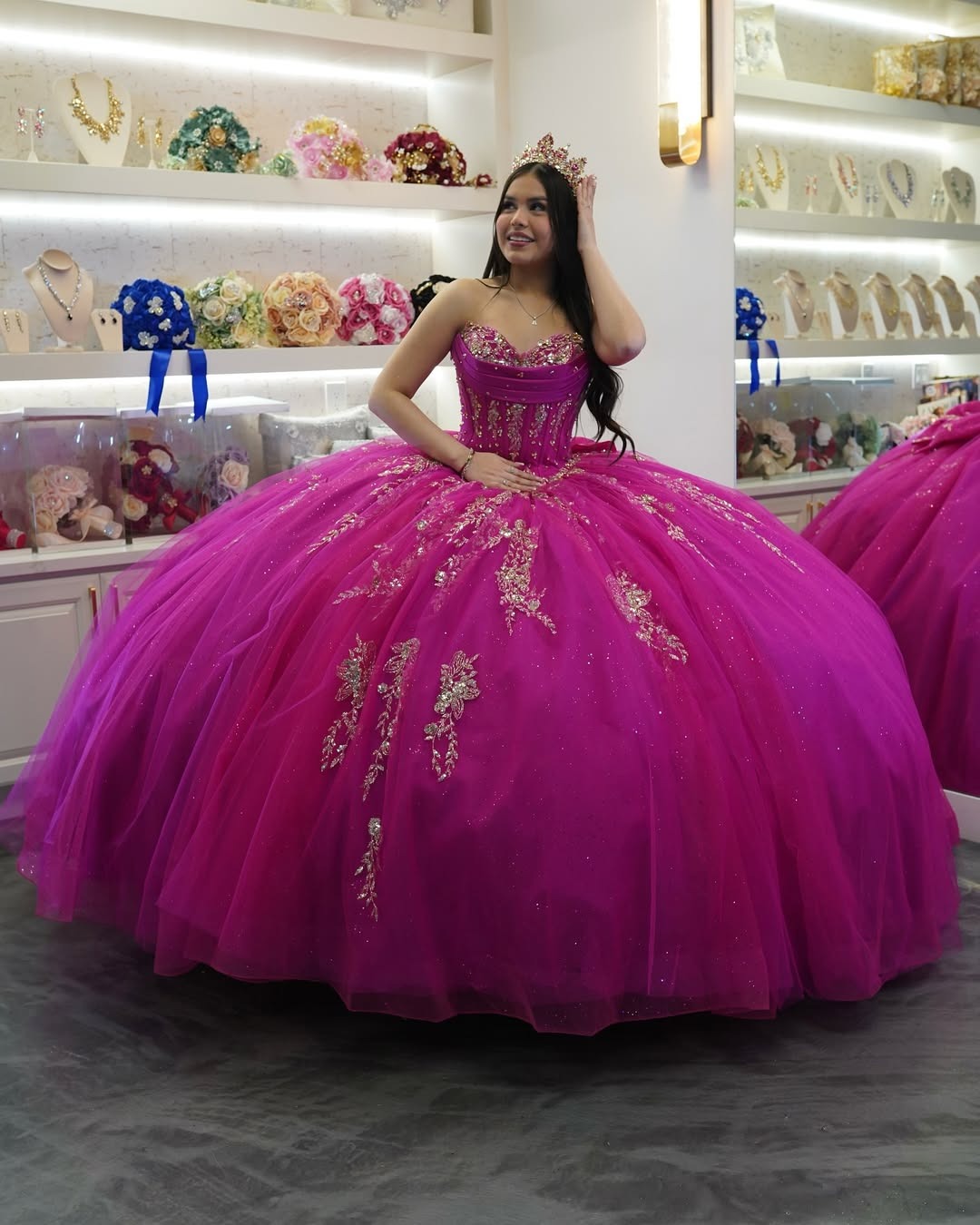 Vestidos de quinceañera con escote corazón y apliques de tul, vestidos de fiesta HE434