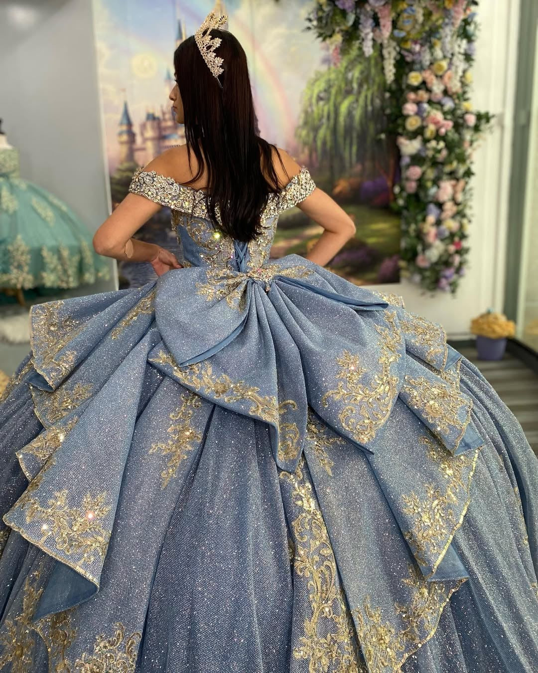 Vestidos de quinceañera con encaje de tul, estilo princesa, para fiesta de dulces 16, HE519