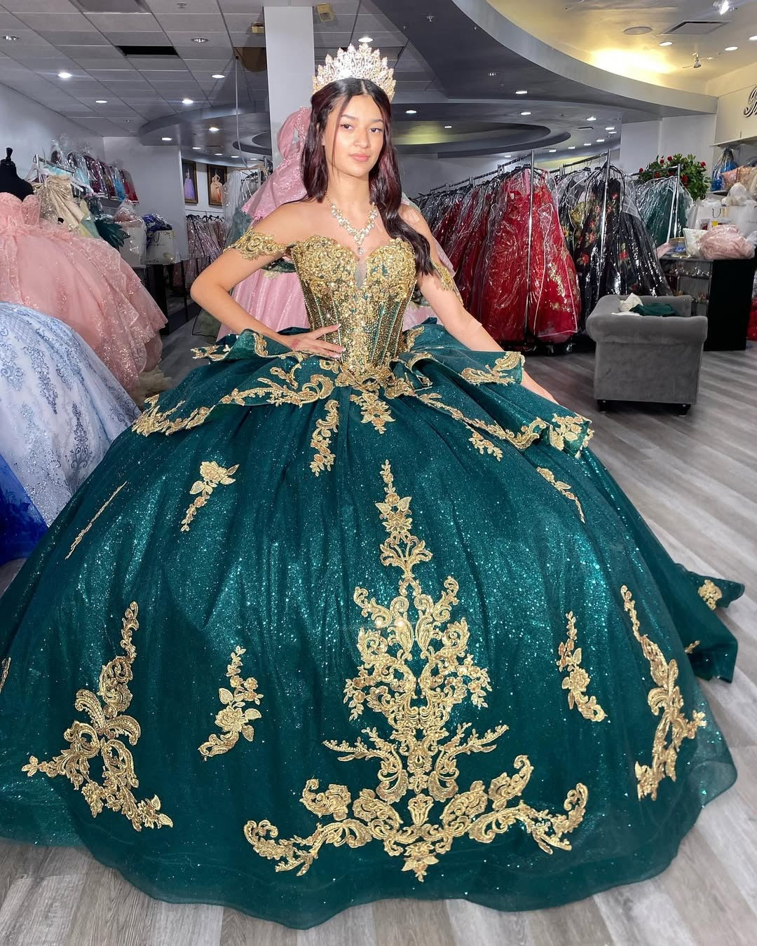 Vestidos de quinceañera con apliques de tul, estilo princesa, para fiesta de dulces 16, HE517