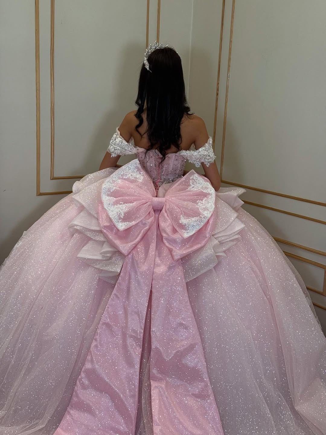 Vestidos de quinceañera con hombros descubiertos, tul princesa, apliques, vestidos de quinceañera HE530