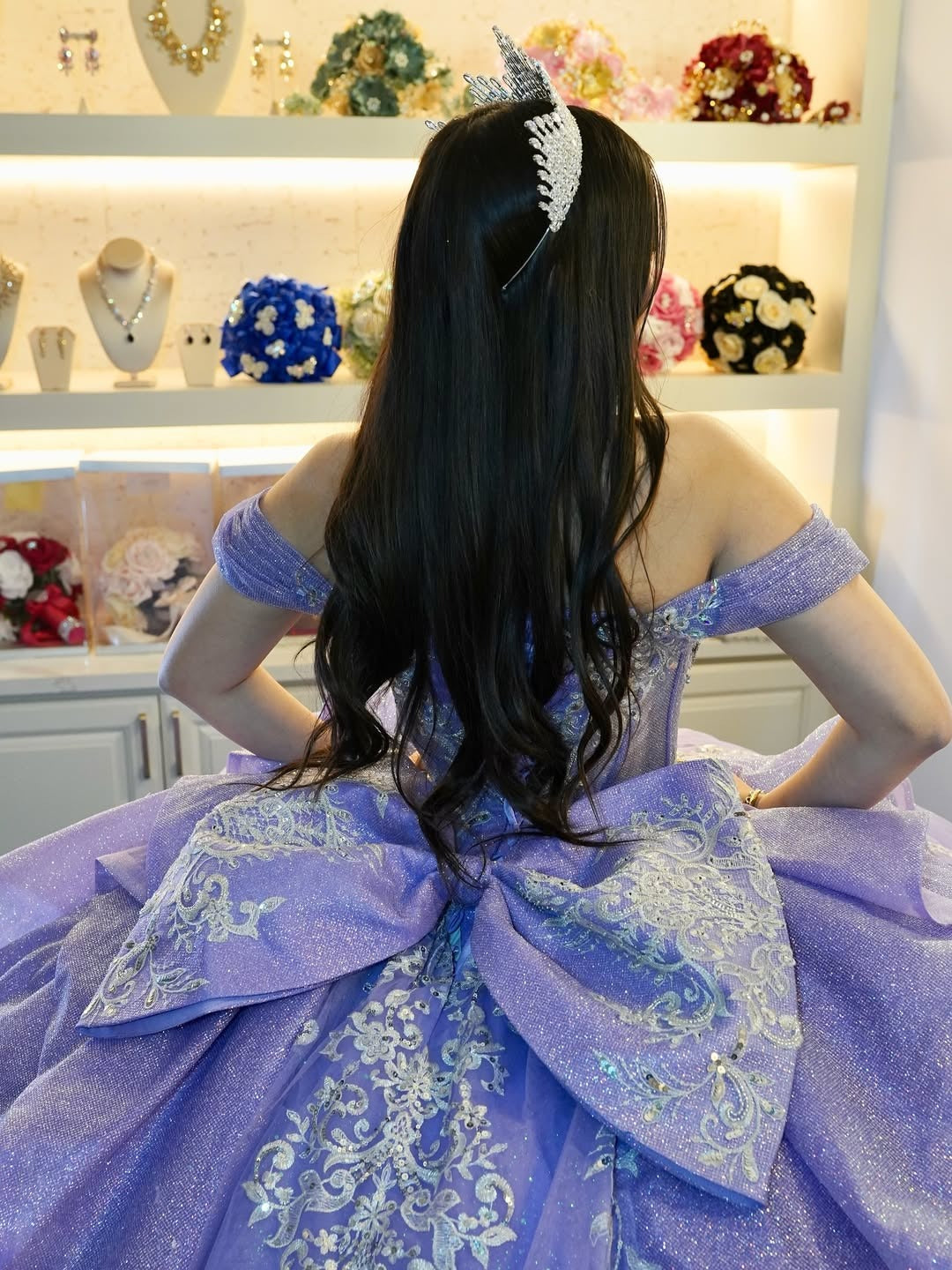 Vestidos de quinceañera con hombros descubiertos, tul princesa, apliques, vestidos de quinceañera HE530
