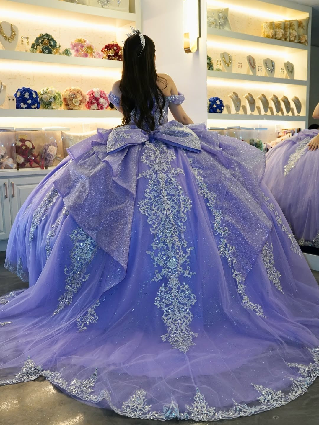 Vestidos de quinceañera con hombros descubiertos, tul princesa, apliques, vestidos de quinceañera HE530