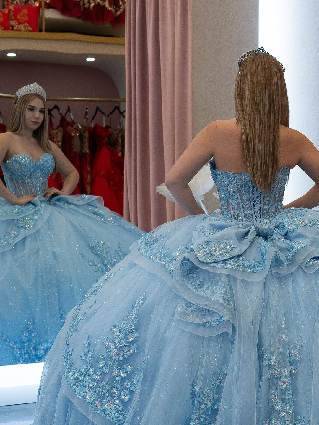 Vestidos de quinceañera con hombros descubiertos, tul princesa, apliques, vestidos de quinceañera HE530