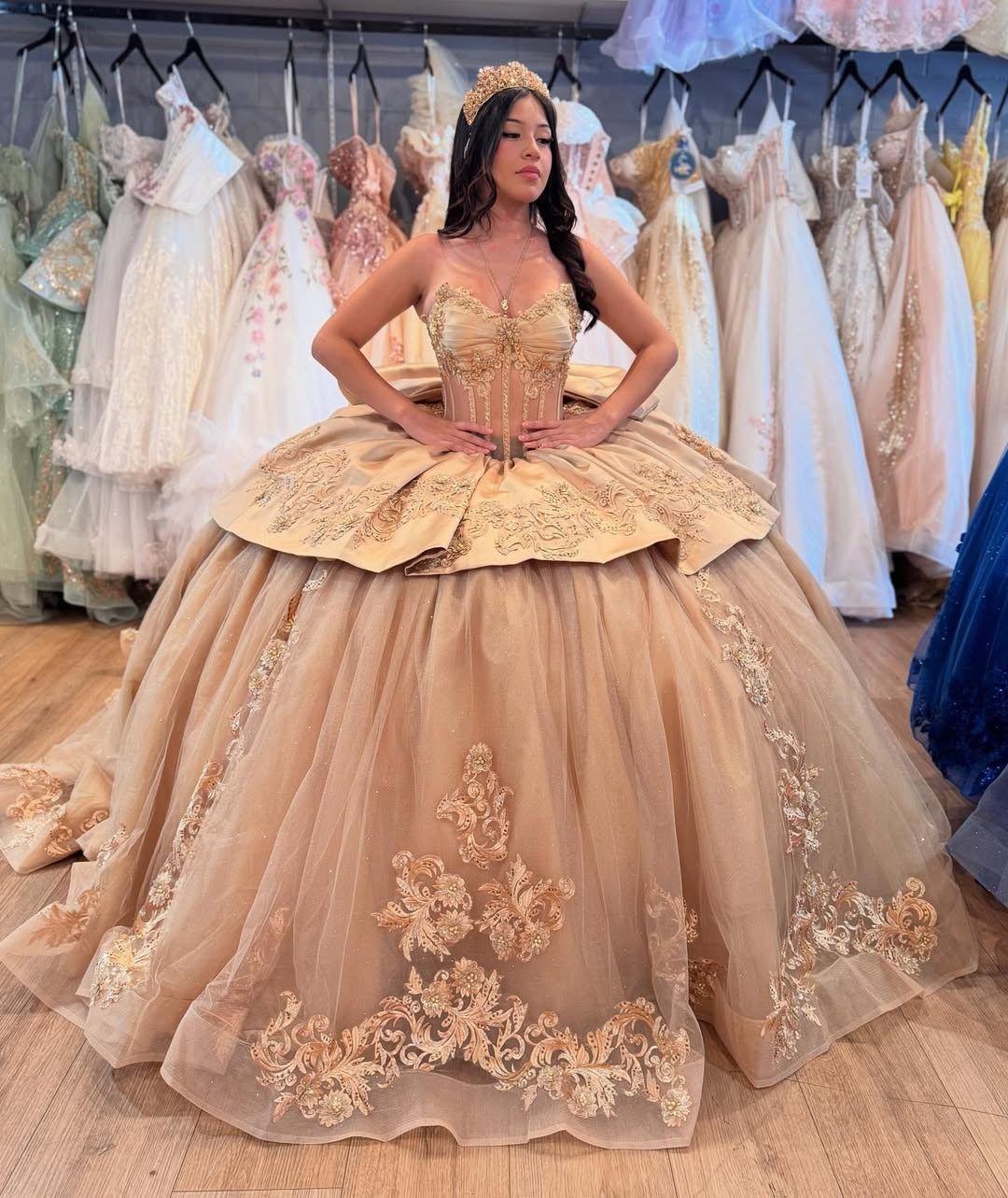 Vestidos de quinceañera con hombros descubiertos, tul princesa, apliques, vestidos de quinceañera HE530