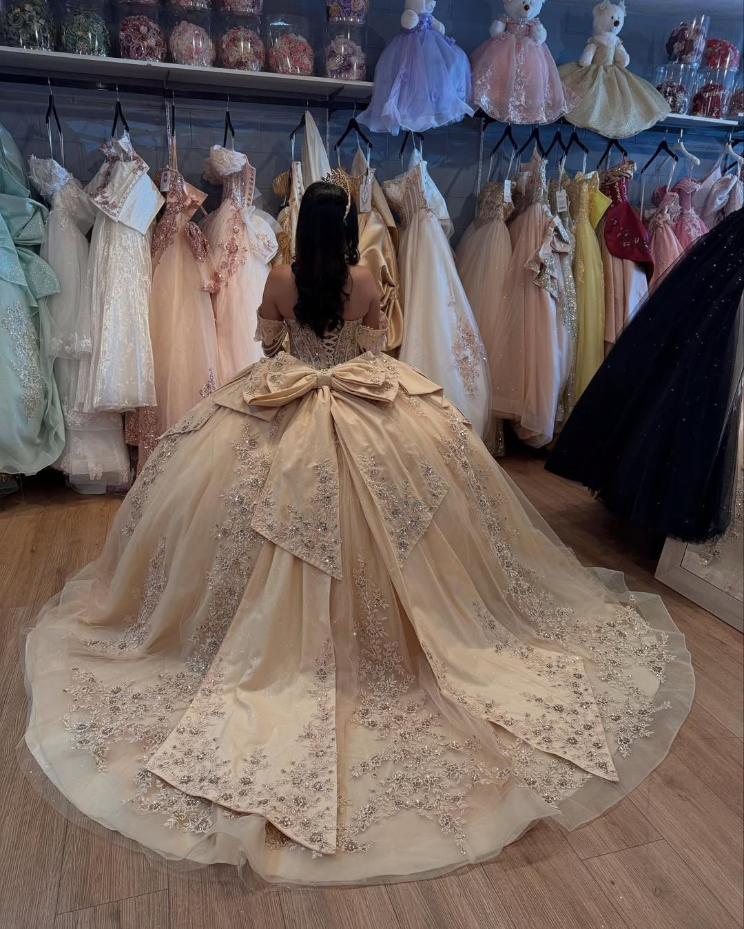 Vestidos de quinceañera con hombros descubiertos, tul princesa, apliques, vestidos de quinceañera HE530