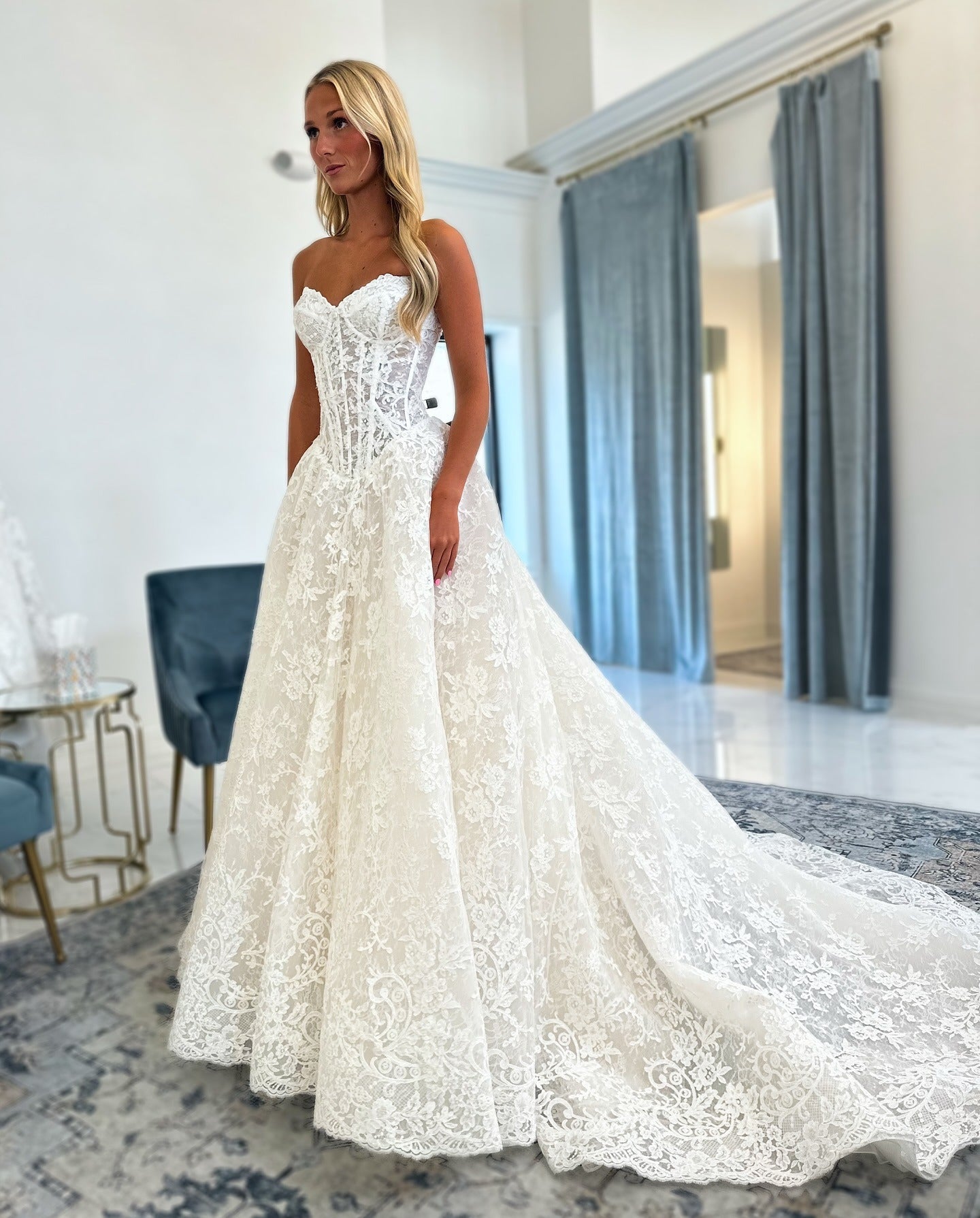 A Line Sweetheart Lace Plus Size Bohemian Wedding Dresses for Bride HE827