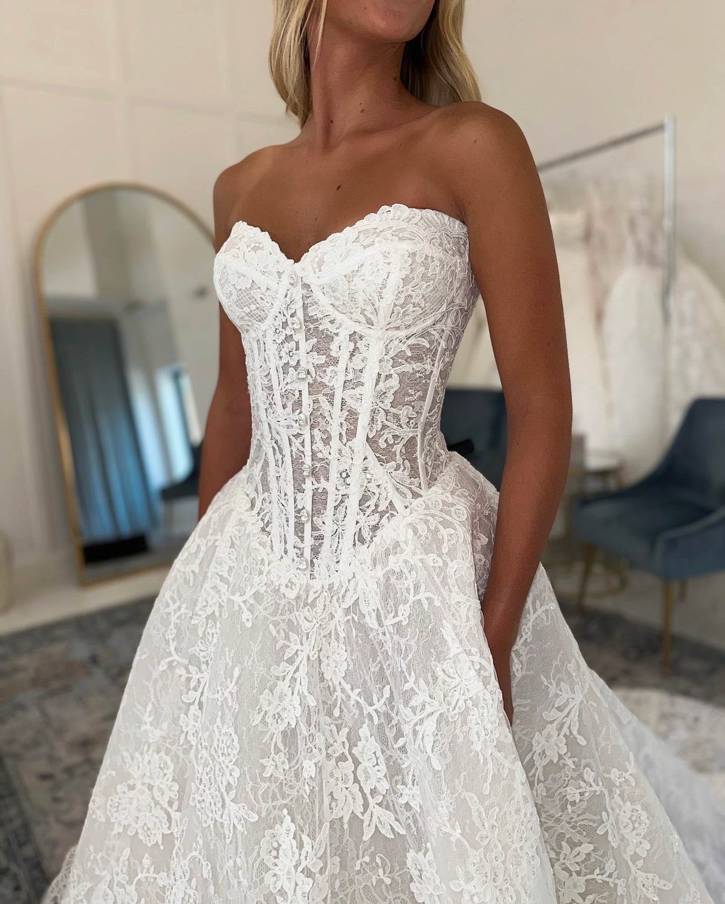 A Line Sweetheart Lace Plus Size Bohemian Wedding Dresses for Bride HE827
