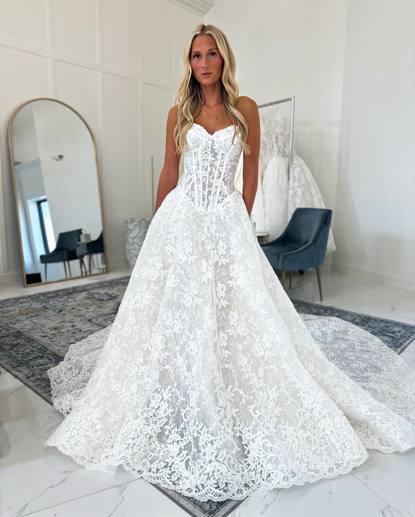 A Line Sweetheart Lace Plus Size Bohemian Wedding Dresses for Bride HE827