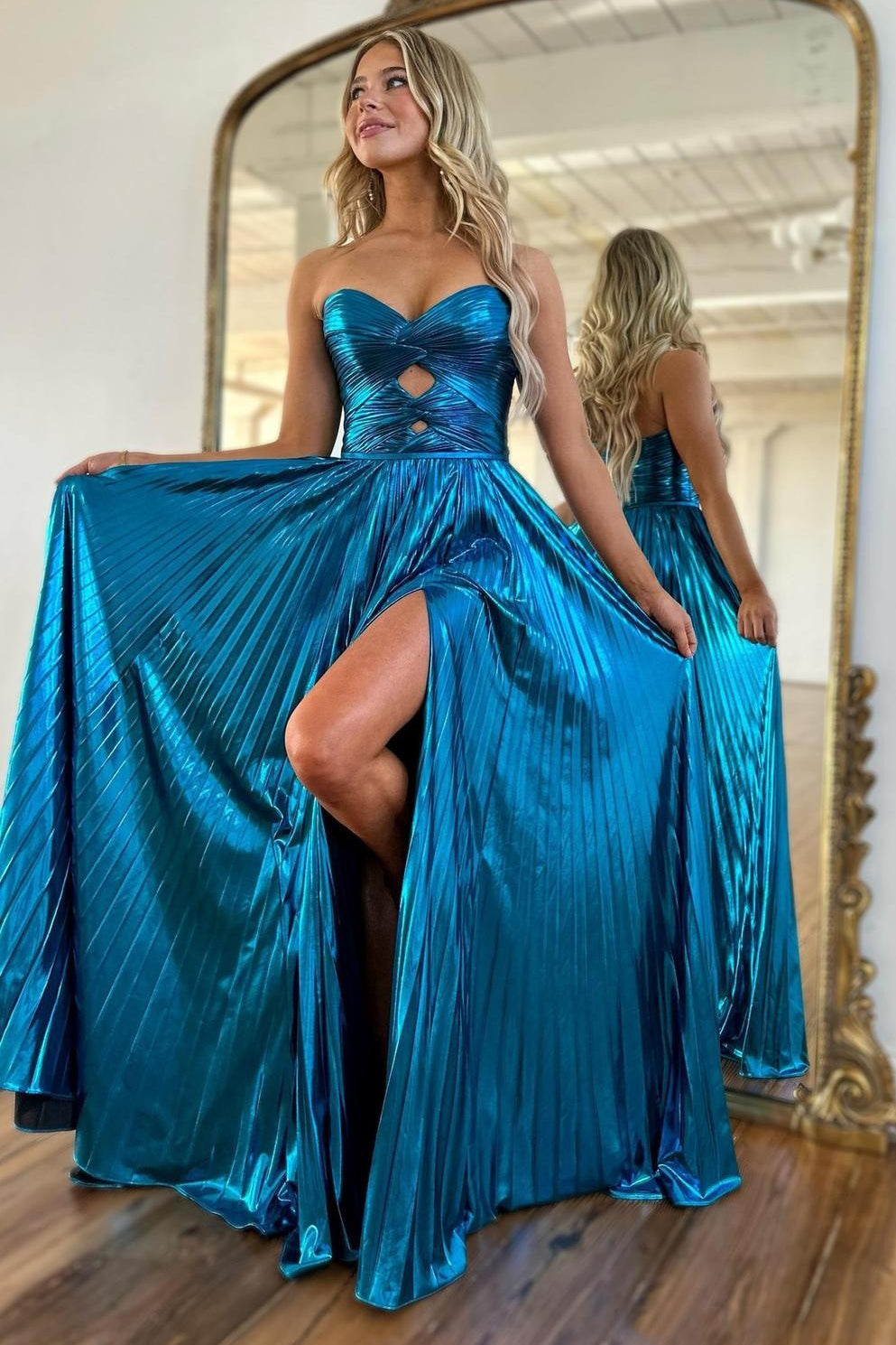 Strapless Metallic Prom Dresses Corset Keyhole A Line Sweetheart Party Hebebridal Strapless Metallic Prom Dresses Corset Keyhole A Line Sweetheart Party Hebebridal
