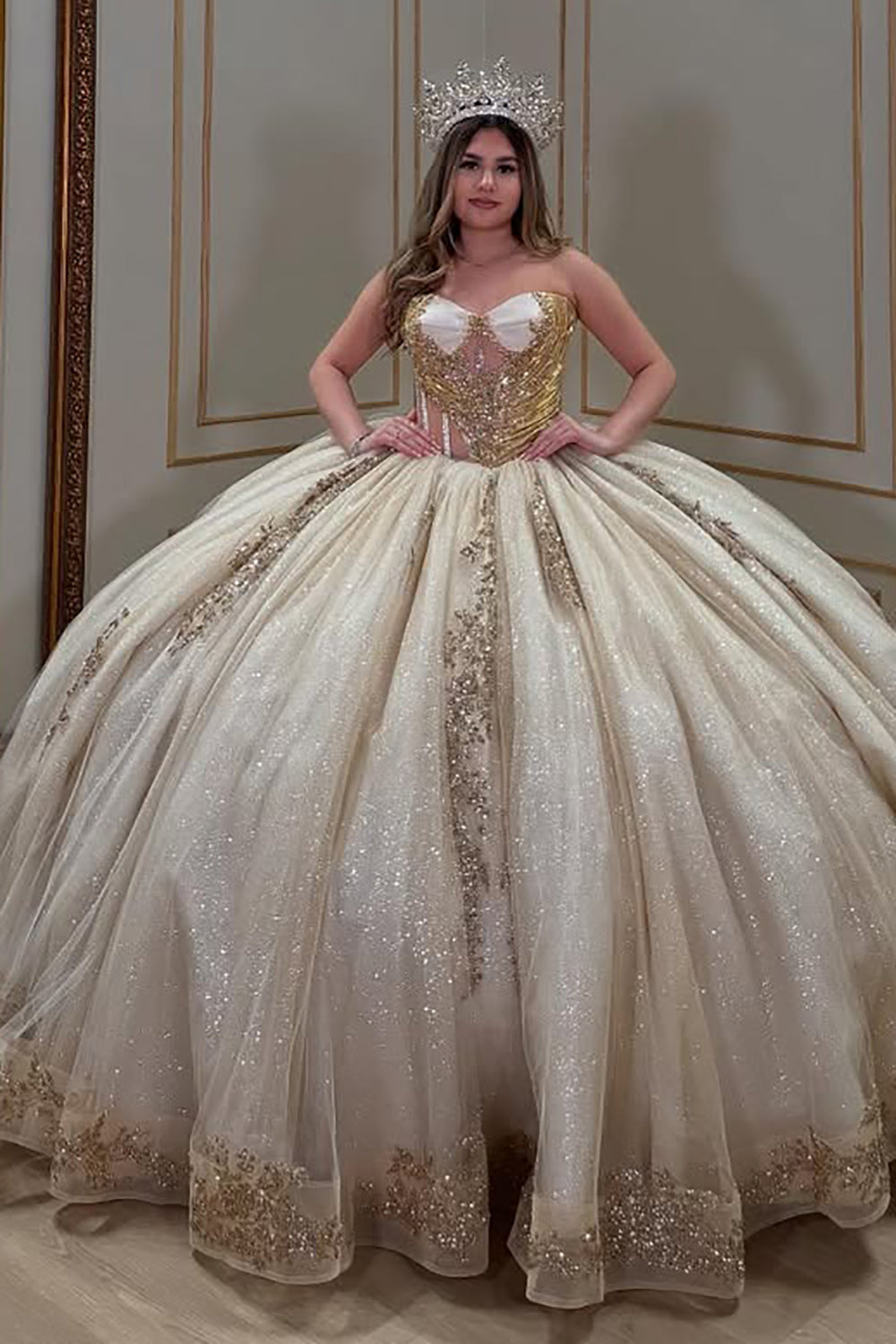 Vestidos de quinceañera con hombros descubiertos, tul princesa, apliques, vestidos de quinceañera HE530