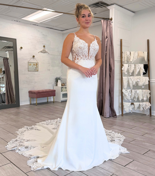 Sweetheart A-Linie Tüll 3D Blumen Strand Brautkleider für die Braut HE878