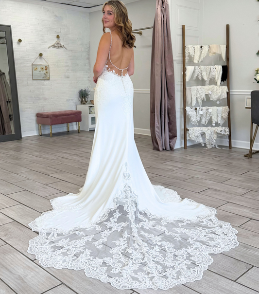 Sweetheart A-Linie Tüll 3D Blumen Strand Brautkleider für die Braut HE878