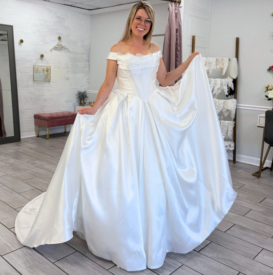 Sweetheart A-Linie Tüll 3D Blumen Strand Brautkleider für die Braut HE878