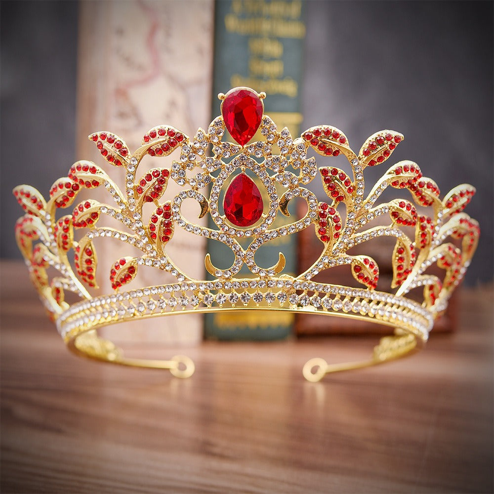 HE296-Crystal Crown for Women Princess Tiaras Rhinestone Wedding Bridal Hair Accessories Sweet 16 Birthday Party Quinceanera Photo Props