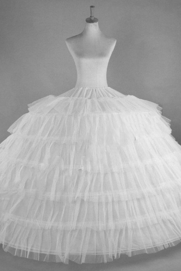 HE289 - Enaguas gigantes hinchadas con 6 anillas de acero para vestidos de quinceañera, de gasa de 6 capas, hasta el suelo.