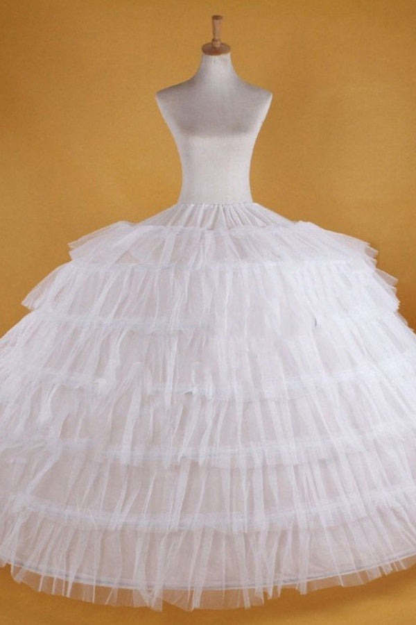 HE289 - Enaguas gigantes hinchadas con 6 anillas de acero para vestidos de quinceañera, de gasa de 6 capas, hasta el suelo.