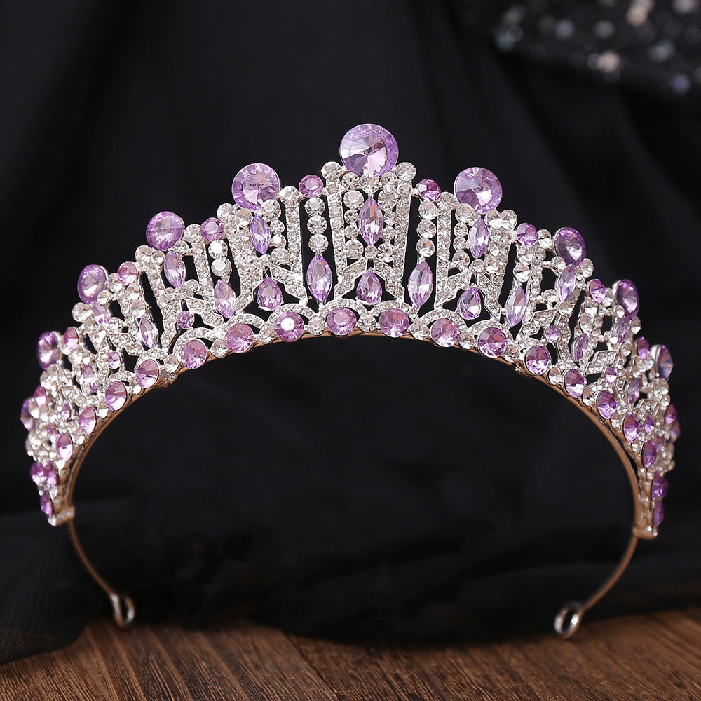 HE298-Crystal Quinceanera Birthday Crown Wedding Dress Accessories Bridal Crown Birthday Prom Tiaras Bridal Hair Accessories