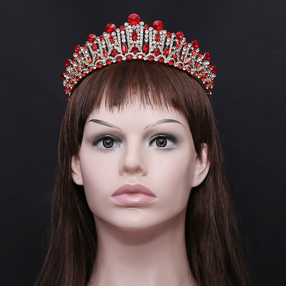 HE298-Crystal Quinceanera Birthday Crown Wedding Dress Accessories Bridal Crown Birthday Prom Tiaras Bridal Hair Accessories