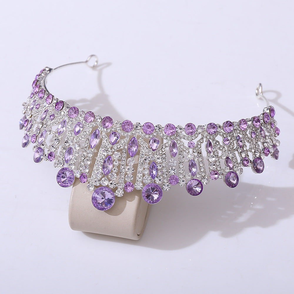 HE298-Crystal Quinceanera Birthday Crown Wedding Dress Accessories Bridal Crown Birthday Prom Tiaras Bridal Hair Accessories