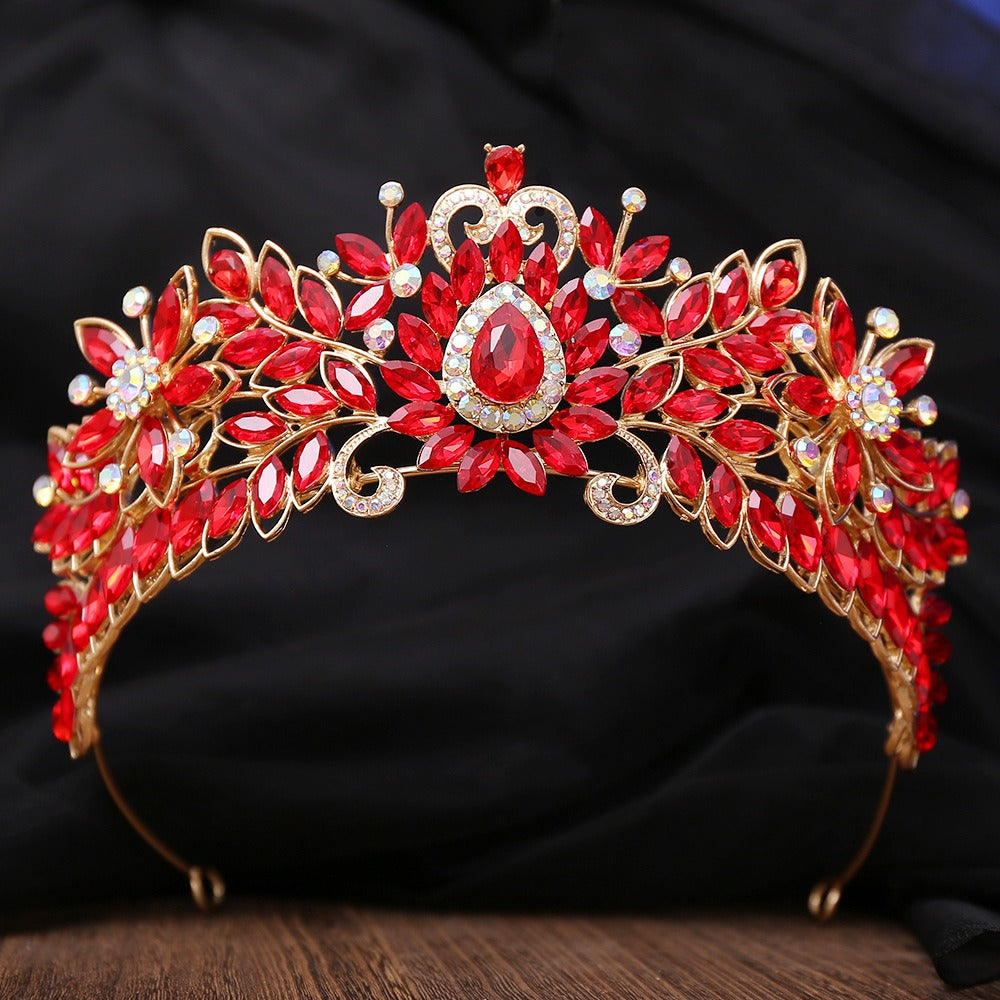 HE306-Women's Crystal Crown Princess Tiaras Rhinestone Wedding Bridal Hair Accessories Sweet 16 Birthday Prom Party Queen Headband