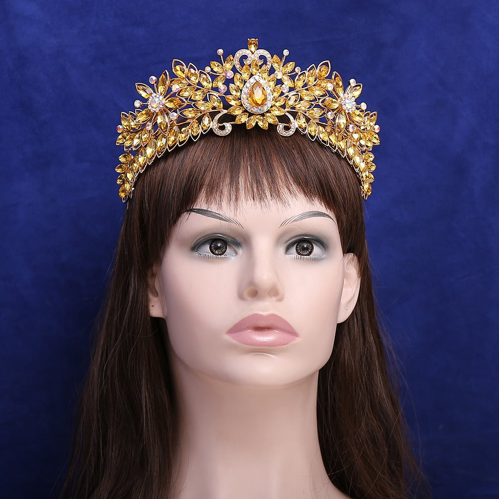 HE306-Women's Crystal Crown Princess Tiaras Rhinestone Wedding Bridal Hair Accessories Sweet 16 Birthday Prom Party Queen Headband