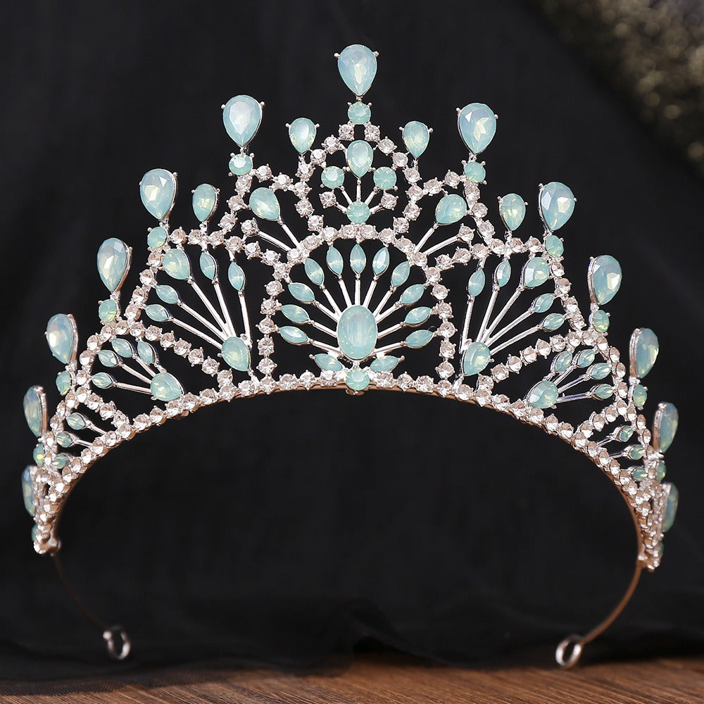HE292-Crystal Princess Crown for Women Tiaras Rhinestone Queen Headband Wedding Birthday Prom Bridal Hair Accessories