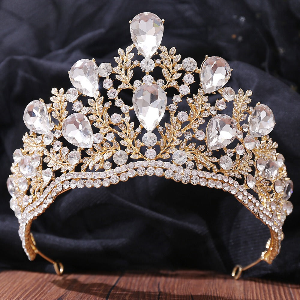 HE293-Corona de cristal para quinceañera, tiara de cumpleaños, accesorios para vestido de novia, corona de novia, accesorios para el cabello de novia para fiesta de graduación