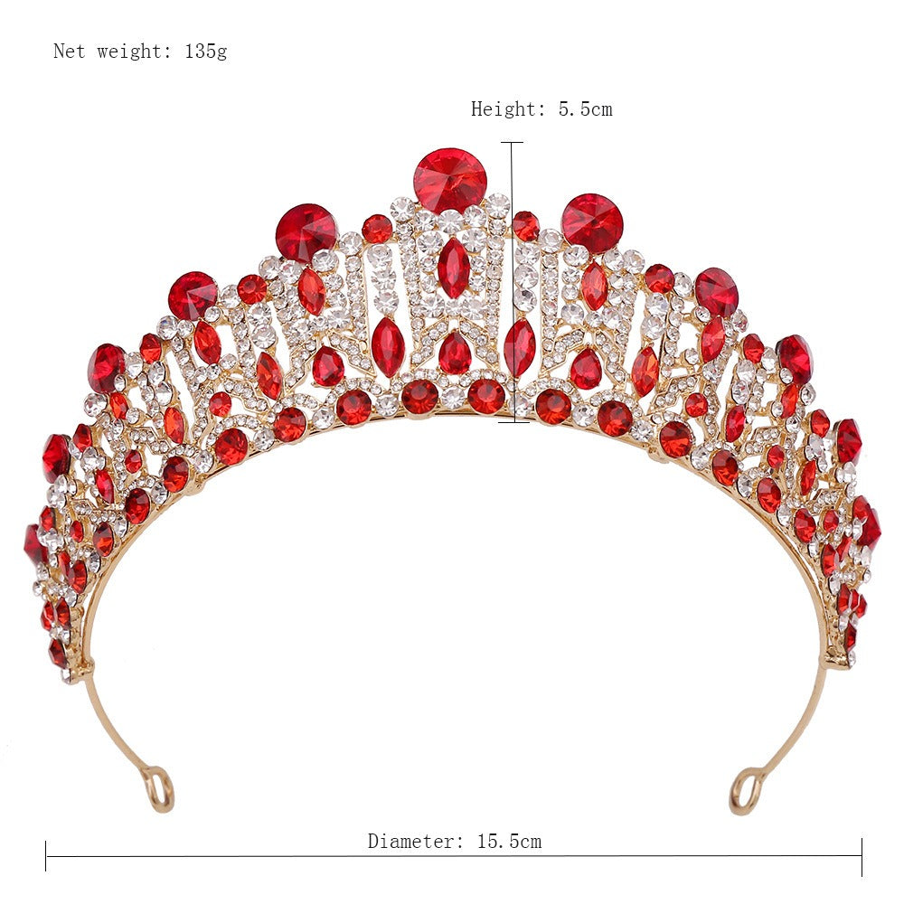 HE298-Crystal Quinceanera Birthday Crown Wedding Dress Accessories Bridal Crown Birthday Prom Tiaras Bridal Hair Accessories