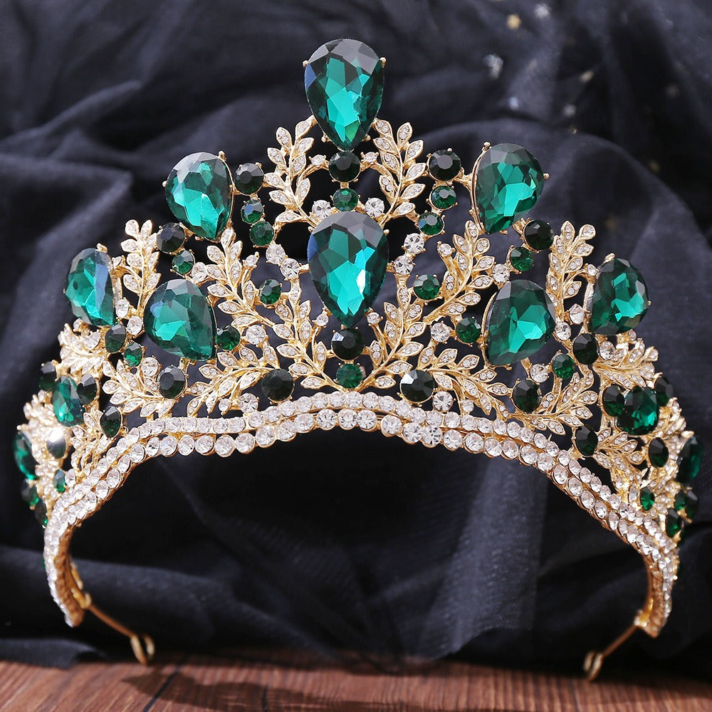 HE293-Corona de cristal para quinceañera, tiara de cumpleaños, accesorios para vestido de novia, corona de novia, accesorios para el cabello de novia para fiesta de graduación