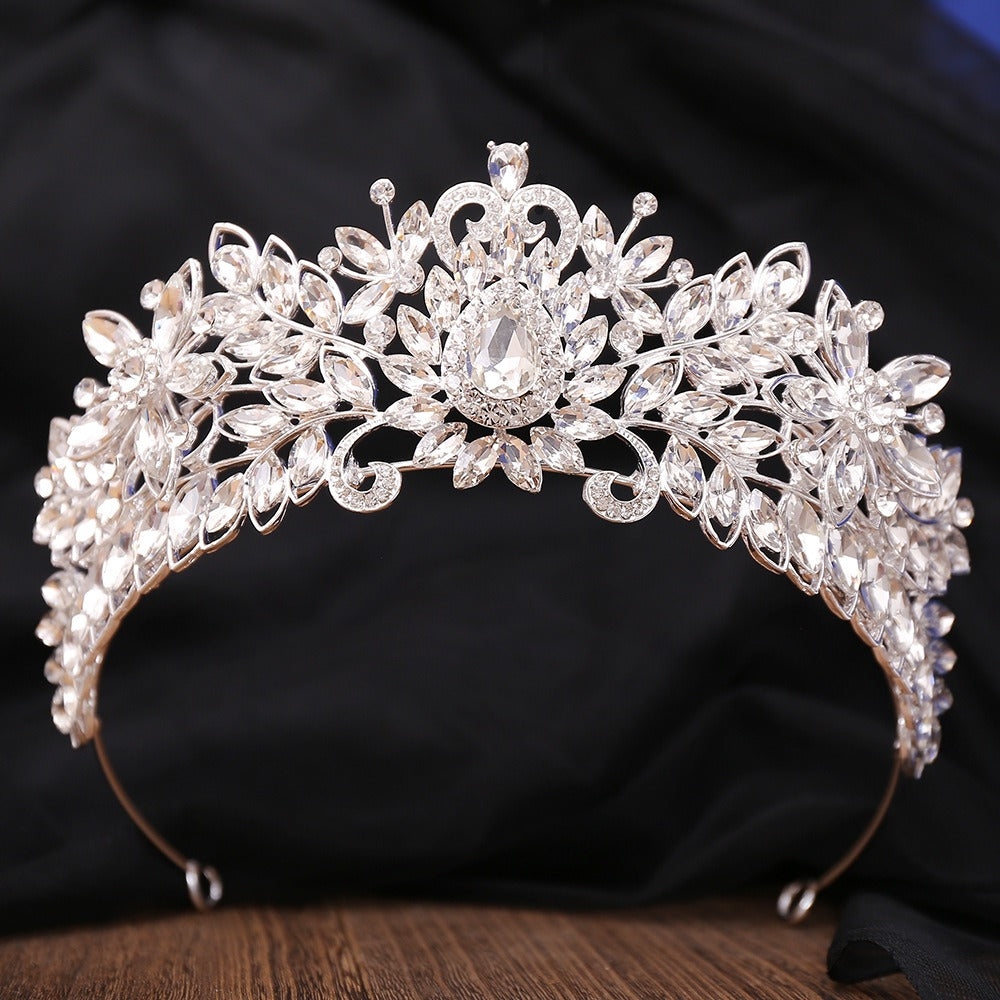 HE306-Women's Crystal Crown Princess Tiaras Rhinestone Wedding Bridal Hair Accessories Sweet 16 Birthday Prom Party Queen Headband