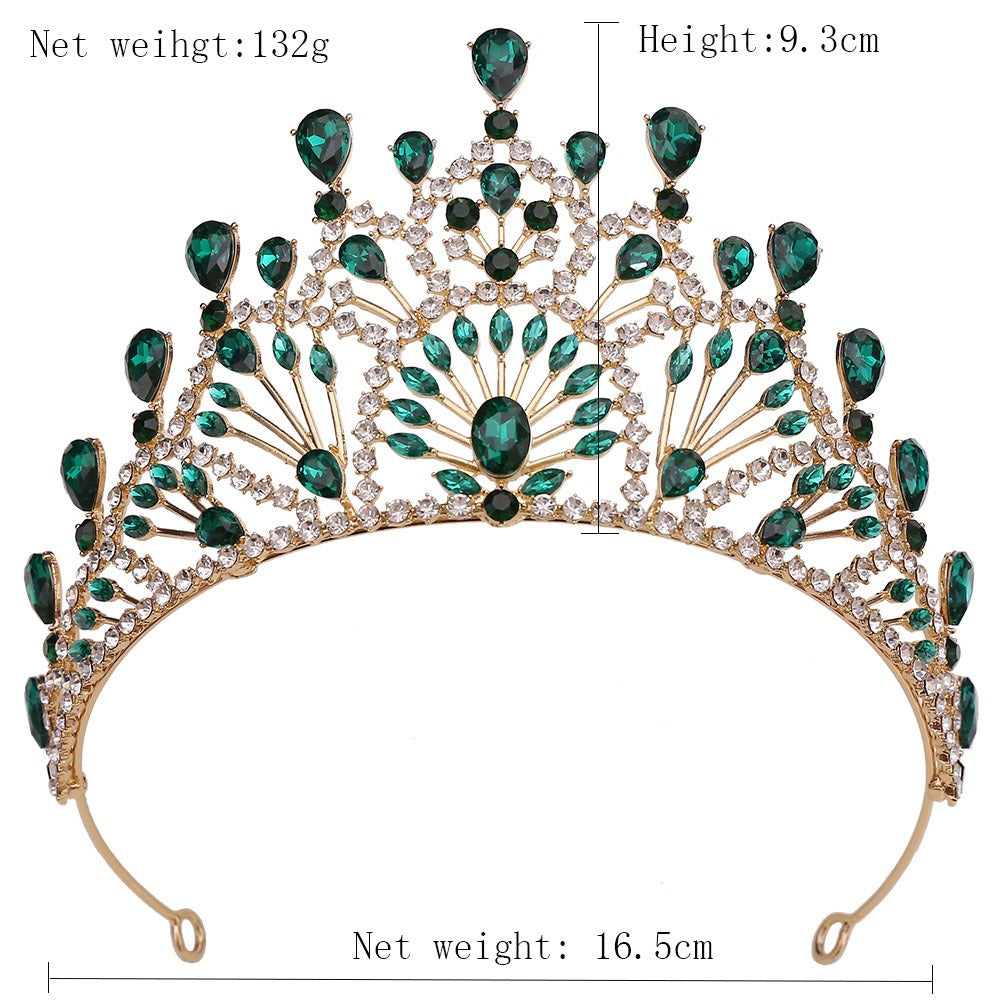 HE292-Crystal Princess Crown for Women Tiaras Rhinestone Queen Headband Wedding Birthday Prom Bridal Hair Accessories