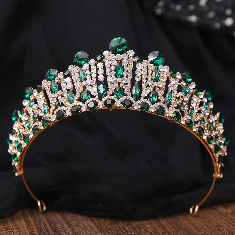 HE298-Crystal Quinceanera Birthday Crown Wedding Dress Accessories Bridal Crown Birthday Prom Tiaras Bridal Hair Accessories