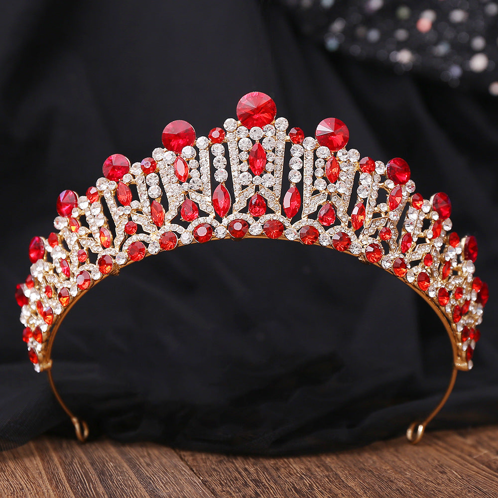 HE298-Crystal Quinceanera Birthday Crown Wedding Dress Accessories Bridal Crown Birthday Prom Tiaras Bridal Hair Accessories