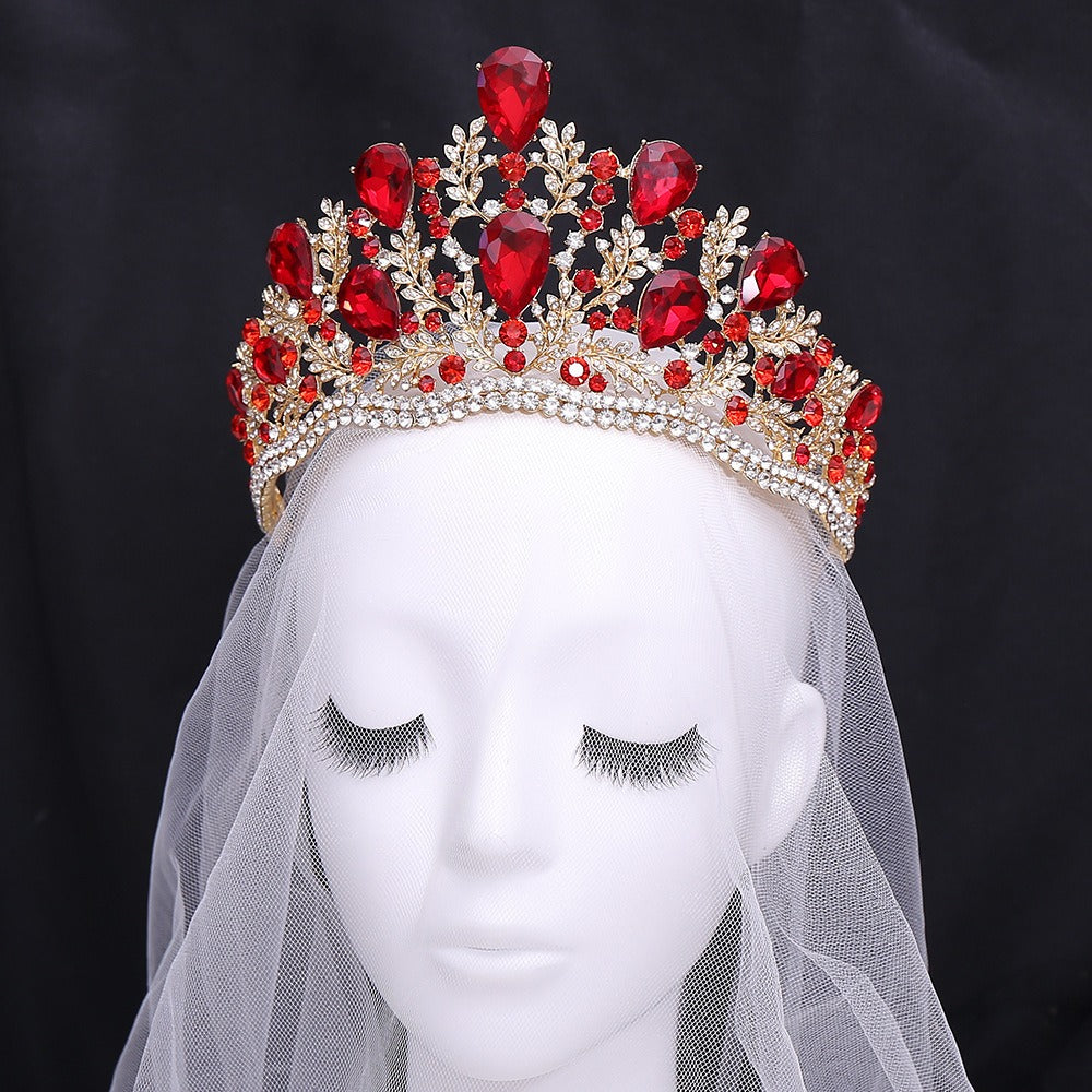 HE293-Corona de cristal para quinceañera, tiara de cumpleaños, accesorios para vestido de novia, corona de novia, accesorios para el cabello de novia para fiesta de graduación