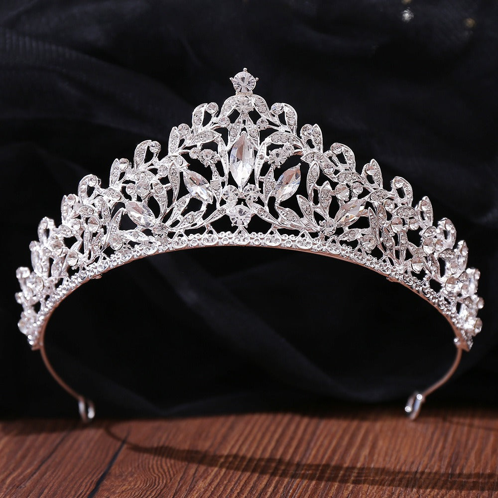HE304-Crystal Crown for Women Princess Tiaras Rhinestone Sweet 16 Birthday Prom Party Quinceanera Bridal Hair Accessories